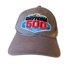 Daytona 500 Hat Gray NASCAR Racing Cap 2020 The Great American Race Man Gate